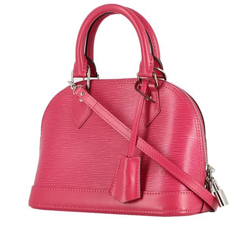 louis vuitton epi alma leather satchel with shoulder strap|louis vuitton alma bb pink.